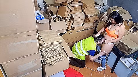 Sexy Latina Goddess Boss Catches Employee On The Phone