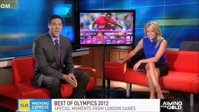 Stunning TV host shows off her underwear during a show