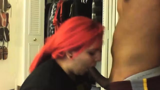 Amateur redhead girlfriend blowjob and anal with creampie