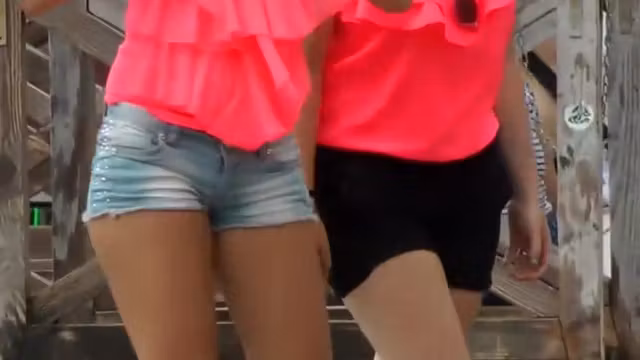 Sugary girl in very tiny shorts