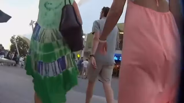 Lovely wiggle in a long pink dress