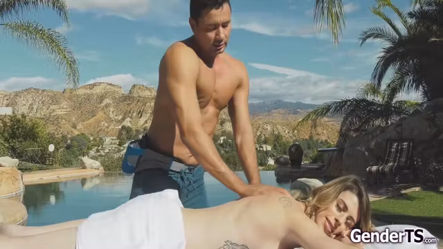 Gabriel D'alessandro And Casey Kisses - That Outdoor Massage Got My Ts Dick Hard