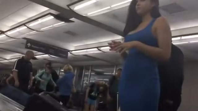 Beauty gets her baggage at airport