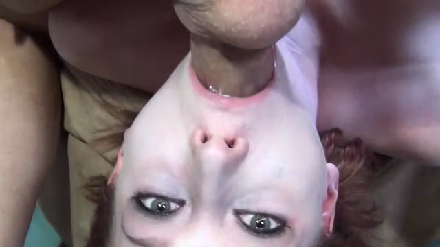 redhead babe gets her sweet face fucked
