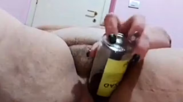 thirsty fat pussy gets the bottle
