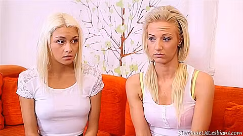 Naughty Mature Teacher Shows Two Blonde teens 18+ Lesbian Pleasures