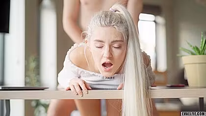 I Got Creampied In My Tight Young Pussy During A Zoom Class With Eva Elfie