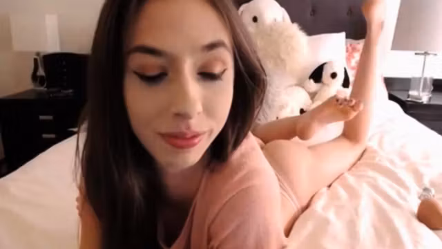 Skinny Teen Plays with Her Pussy