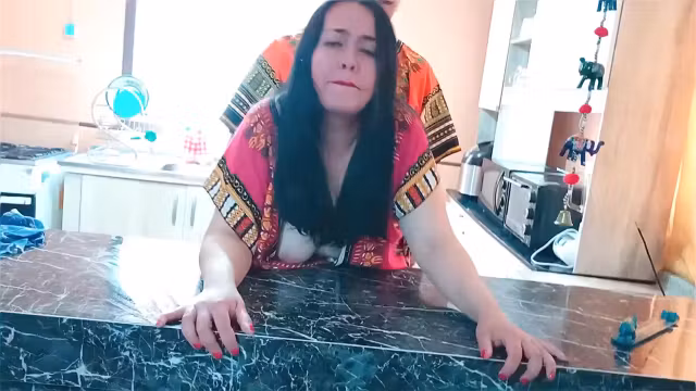 Kitchen - Indian Stepmother Having Sex In The Kitchen
