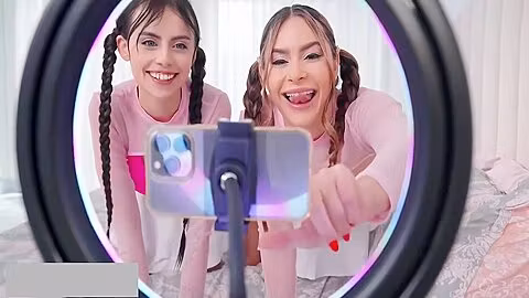 Fake Twins Share A Hot Stepdads Bed - Pov