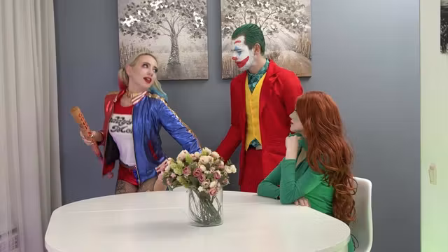 Joker dirty anal fucked Harley Queen and Poison Ivy FLX025 - AnalVids