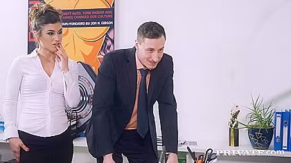Hot Secretary With Hairy Pussy