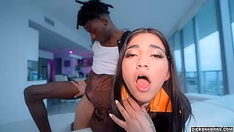 Monster 12 Inch Bbc Delivery To Her Throat & Pussy