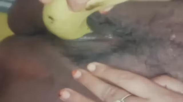 Aunty Playing With Banana And Her Husband Banana