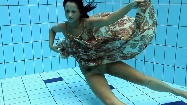 Krasula Fedorchuk hairy babe in the pool