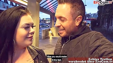 German Fat Slut Picked Up In Public For Sex Date In Berlin