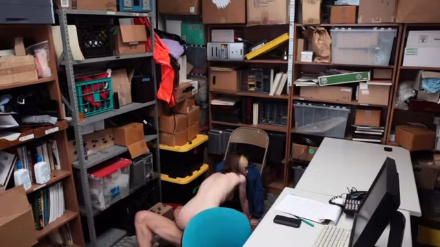 Hot dildo thief banged hard as punishment