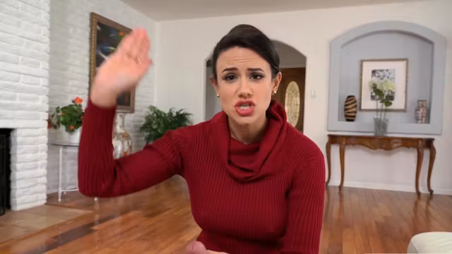 Angry MILF slapped her stepsons big cock