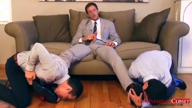 GentlemensCloset: Keith Banks and Fernando Reve lick and suck Master Niklas Roth shoes