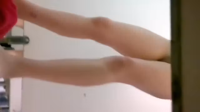 I filmed the cutie's shaved pussy!