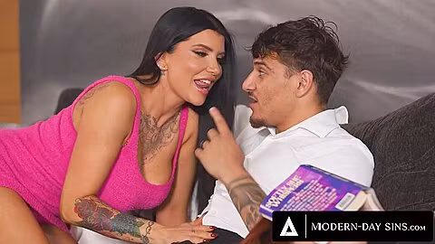 Hung Stud Rough Fucks Horny Stepmilf Romi Rain Next To Oblivious Wife Sophia Locke