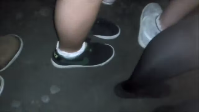 Lifting slut's dress in nightclub