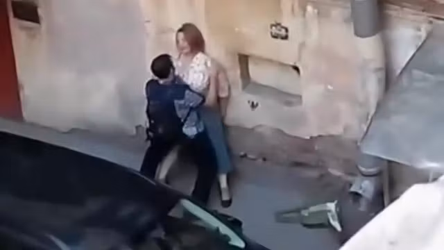 Spying a fat girl get fucked from balcony
