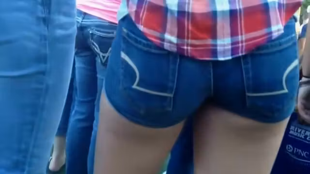Sexy cowboy girl's tight ass