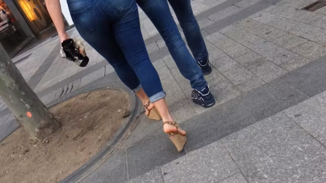 MILF, Big Booty In High Heels Wedges