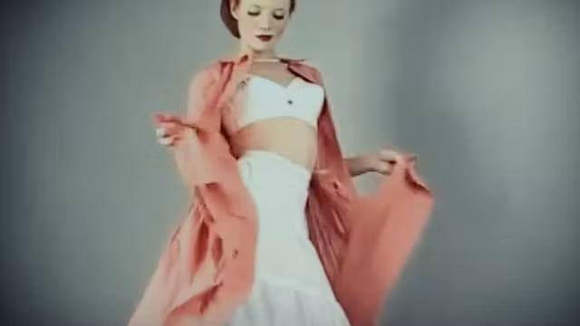 RETROTEASE - vintage style striptease skinny redhead