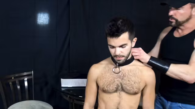 Bottom stud Riley Ross blindfolded and face-fucked