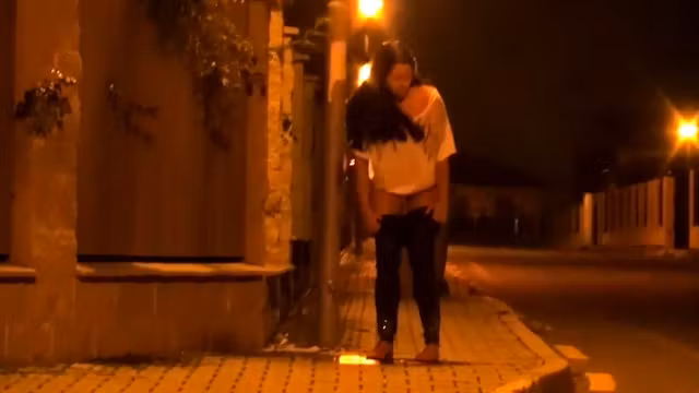 Hot European Pees Over The Pavement