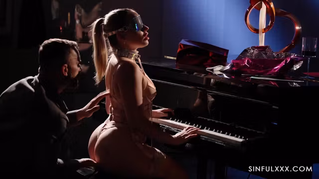Blindfolded Anna Claire Clouds Kept on a Chain by SinfulXXX