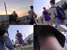 Best upskirt video of a brunette with g-string