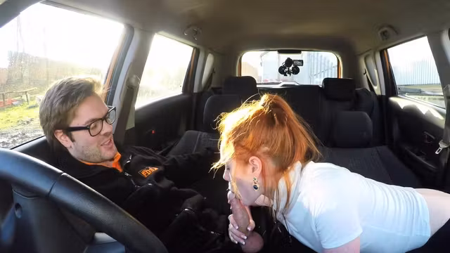 Fake Driving School Cute redhead Ella Hughes fucks