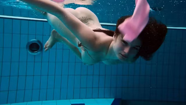 Liza Bubarek enjoys swimming