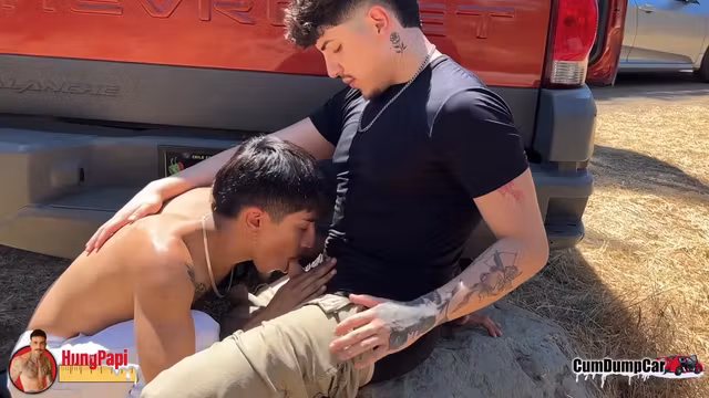 Caught Sucking Big Uncut Cock Public Park Blowjob