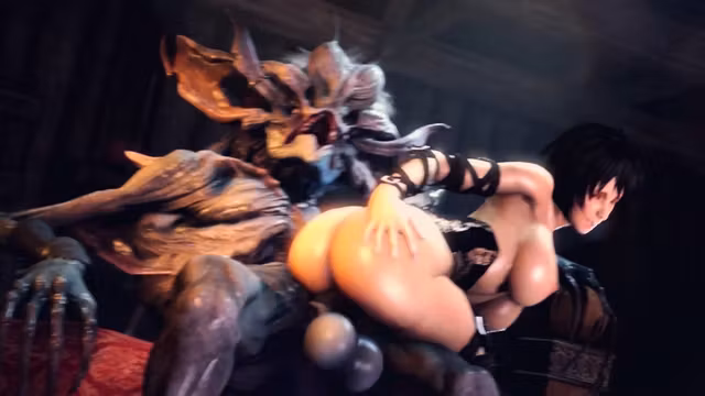 Naughty 3D chicks fucked by huge dick aliens