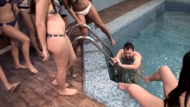 femdom pool Party with victim joschi