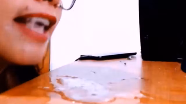 Spit and lick your own cum