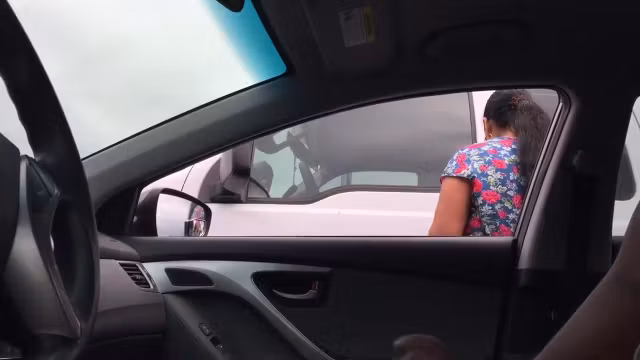She couldn't stop looking. Dick flash