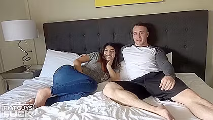 Naughty girl fucked by her muscled lover