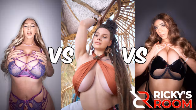 RICKYSROOM Natural Big Tits Compilation - Violet VS Indica VS Kendra