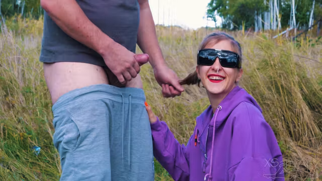 A Stranger With A Perfect Ass Caught A Guy Jerking Off Outdoors And Fucked Him!