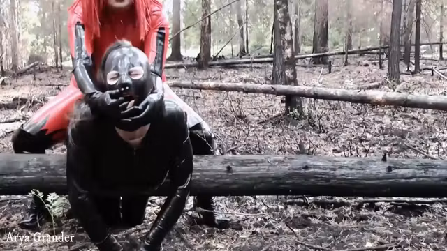Latex Fetish Play With Rubber Doll