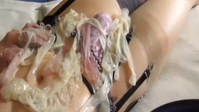 Awesome Wet Condom Play In New SIL FF Nylons