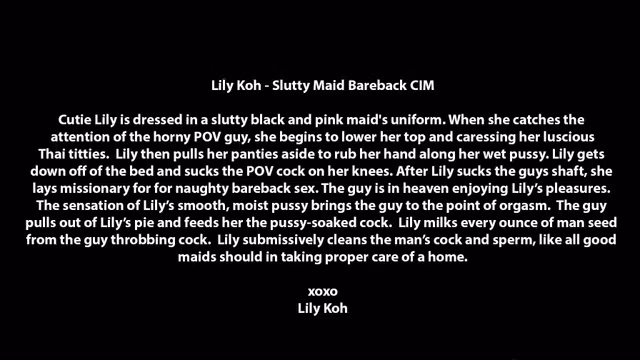 Amateur Thai teen maid cleans a cock