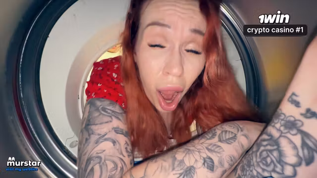 Taboo Fantasy In Stepson Fucks Stepmom Stuck In Washer - Hot Creampie Finish