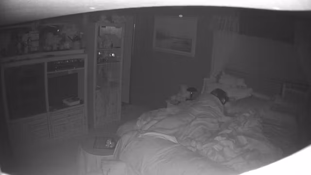 Amateur Wife caught masturbating night vision
