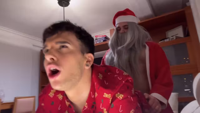 My Stepfather Dresses Up As A Santa To Fuck Me